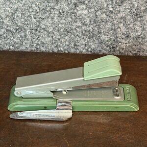 Vintage Bostitch B8 Green Mini Stapler with Side Staple Remover Made In USA